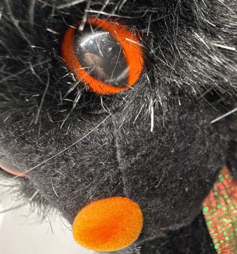 Kids of America Plush Black Cat Witch Hat Sparkle Halloween Plush 2001 Kitty Vtg 11