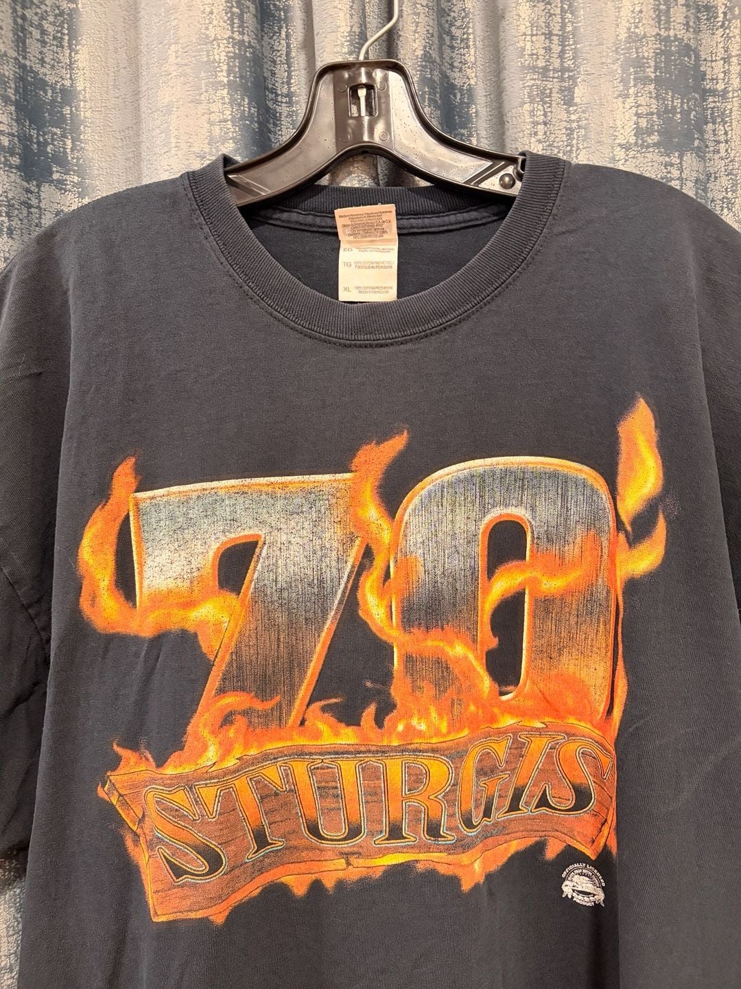 Very Rare Sturgis 70th Rally Long Sleeve Shirt Size XL Black 100% cotton 3