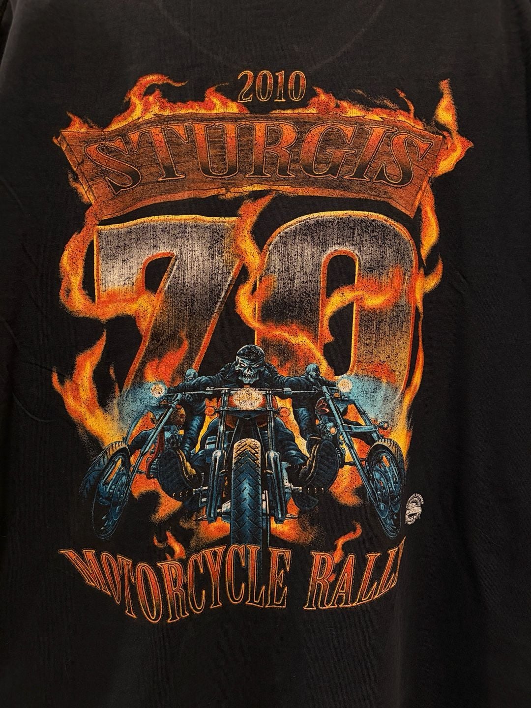 Very Rare Sturgis 70th Rally Long Sleeve Shirt Size XL Black 100% cotton 5