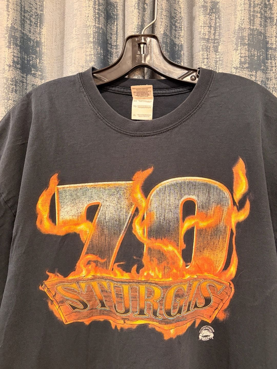 Very Rare Sturgis 70th Rally Long Sleeve Shirt Size XL Black 100% cotton 6