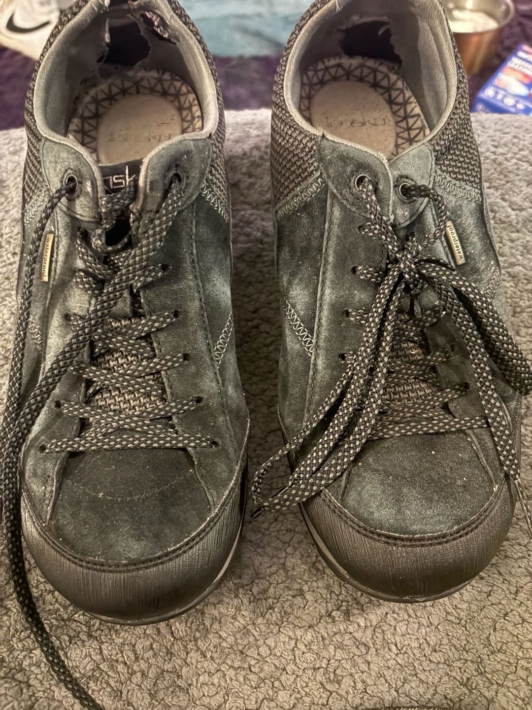 Dansko Paisley Size 39 Black Suede Waterproof Sneakers Hiking Shoes 2