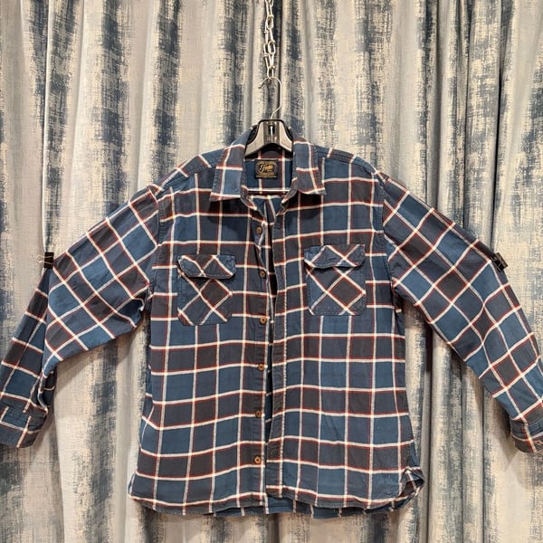 Vintage Jachs Mfg Heritage Flannel Plaid Button Up Shirt Blue