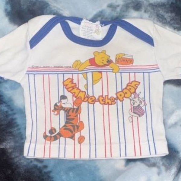 Vintage Winnie the Pooh T-Shirt Size 6 Months Ringer Disney