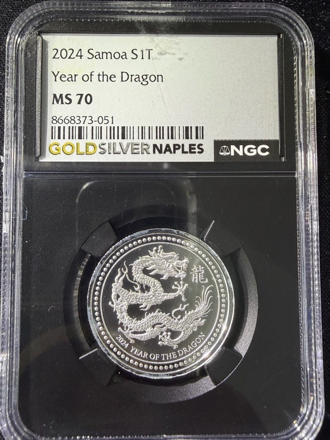 Samoa 2024 Year of the Dragon Silver MS 70 NGC Coin 1