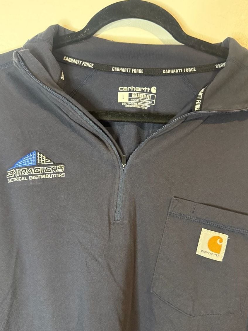Carhartt Force Quarter Zip Long Sleeve Shirt Size L 4