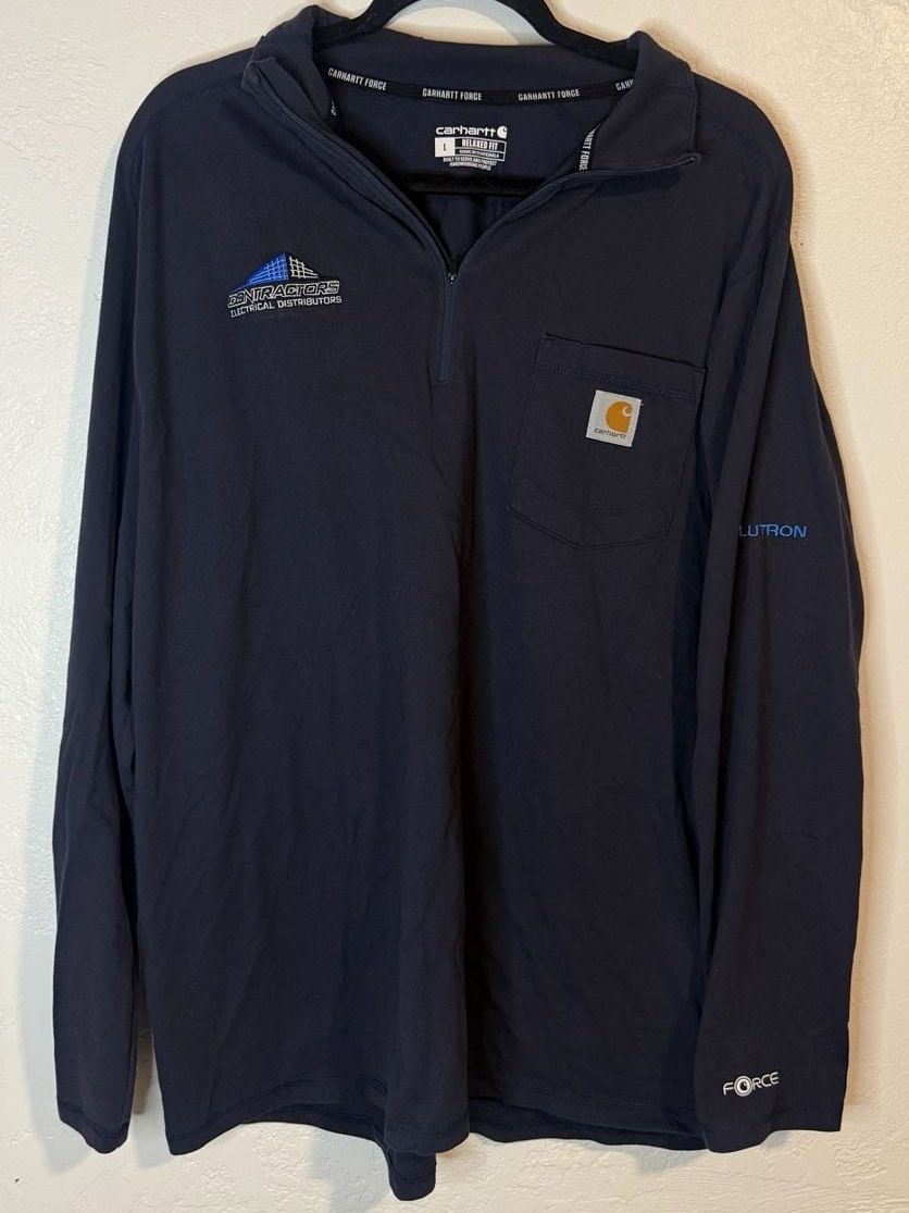 Carhartt Force Quarter Zip Long Sleeve Shirt Size L 2