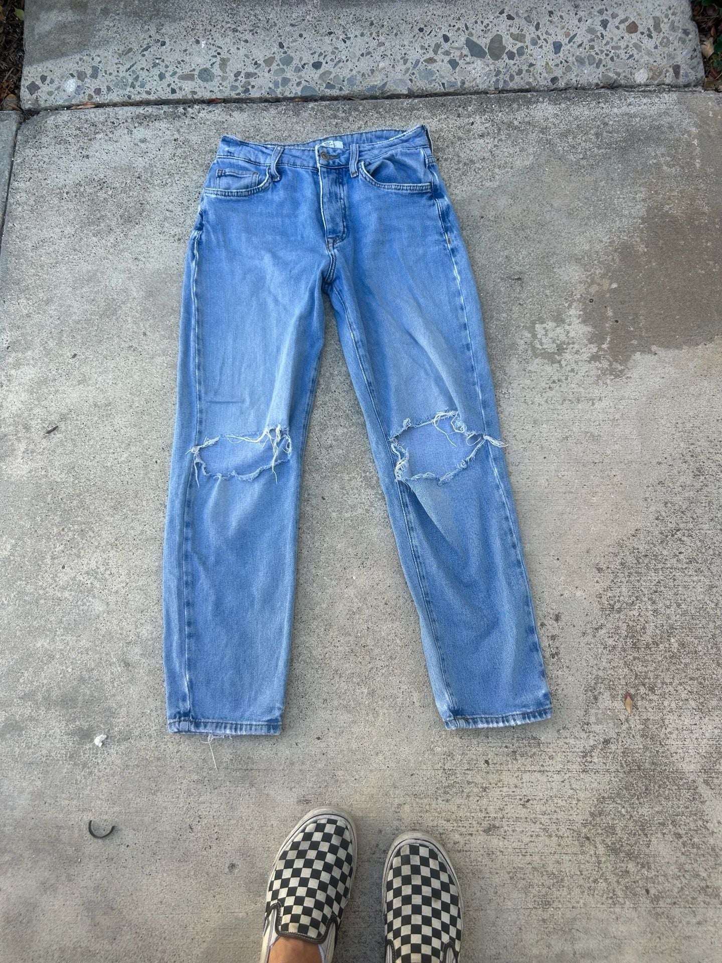 Forever 21 Mom Jeans High Rise Straight Leg Denim Size 27 2