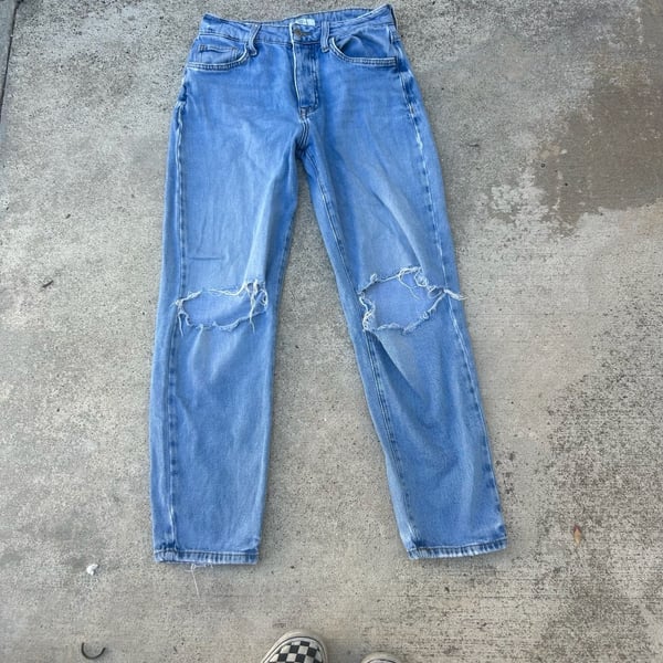 Forever 21 Mom Jeans High Rise Straight Leg Denim Size 27