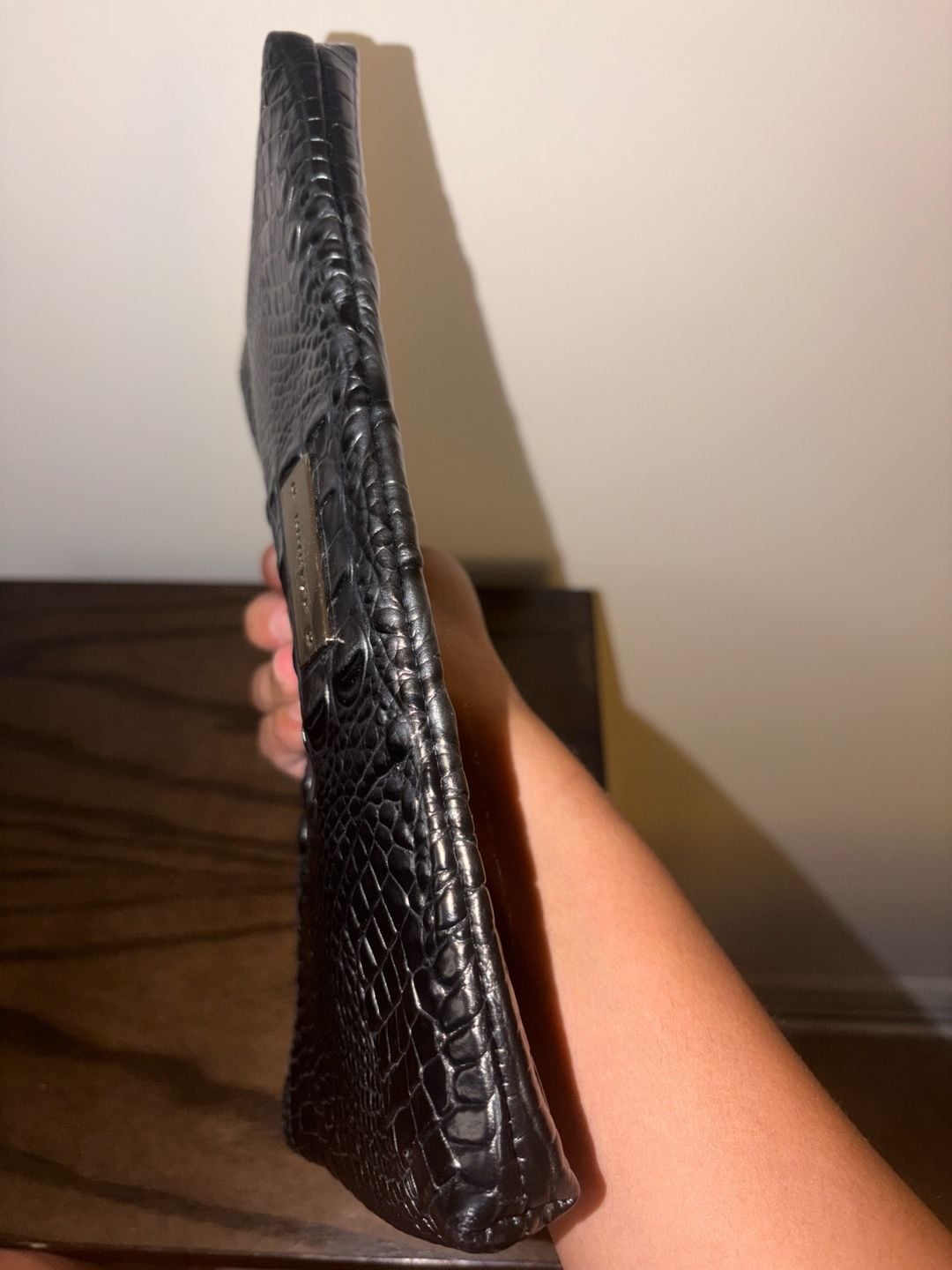 Brahmin Fossilized Veronica Wallet Black Croc 7
