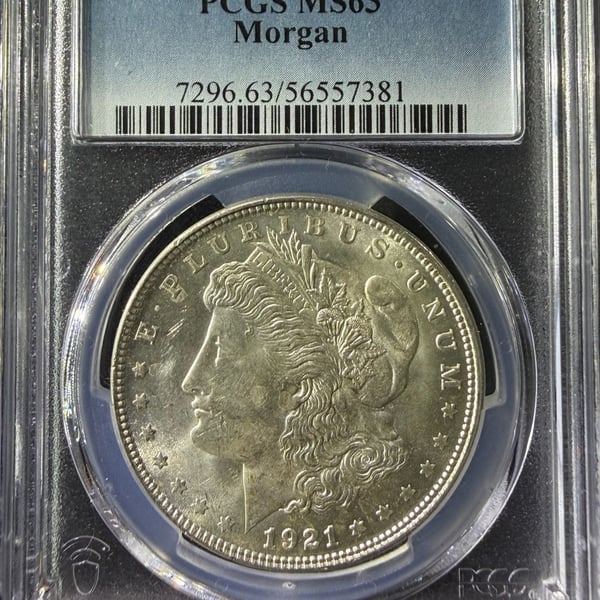PCGS MS63 1921 Morgan Silver Dollar