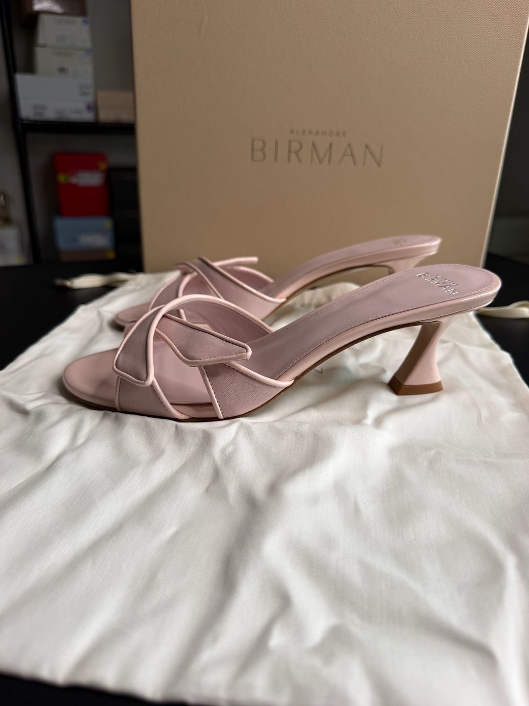 Alexandre Birman Tita Cross 60 Frost Pink Sandals IT 36.5 – MSRP $695 – BNIB 5