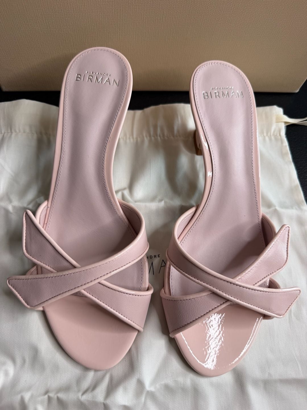 Alexandre Birman Tita Cross 60 Frost Pink Sandals IT 36.5 – MSRP $695 – BNIB 7