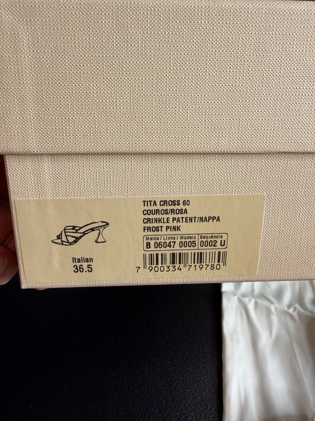 Alexandre Birman Tita Cross 60 Frost Pink Sandals IT 36.5 – MSRP $695 – BNIB 10