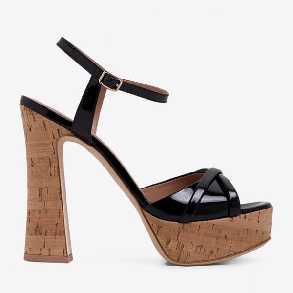 Malone Souliers Keaton 125 Black Leather Platform Sandals Size 41 MSRP $995 BNIB