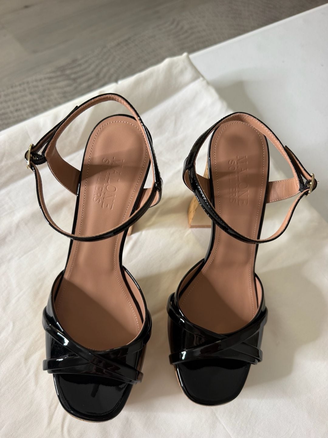 Malone Souliers Keaton 125 Black Leather Platform Sandals Size 41 MSRP $995 BNIB 4