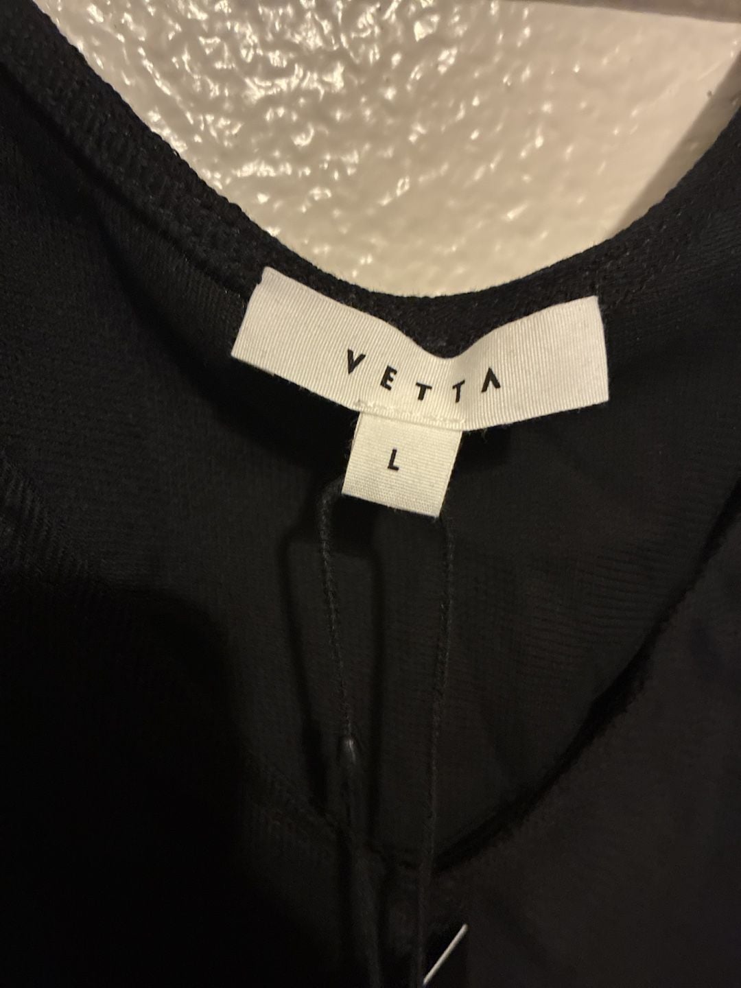 VETTA The Textured Shell Refined Size L Black Tank Top 3