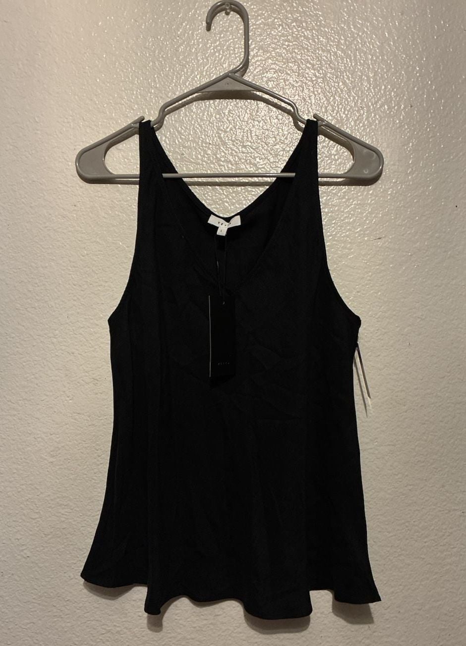 VETTA The Textured Shell Refined Size L Black Tank Top 2