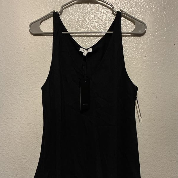 VETTA The Textured Shell Refined Size L Black Tank Top