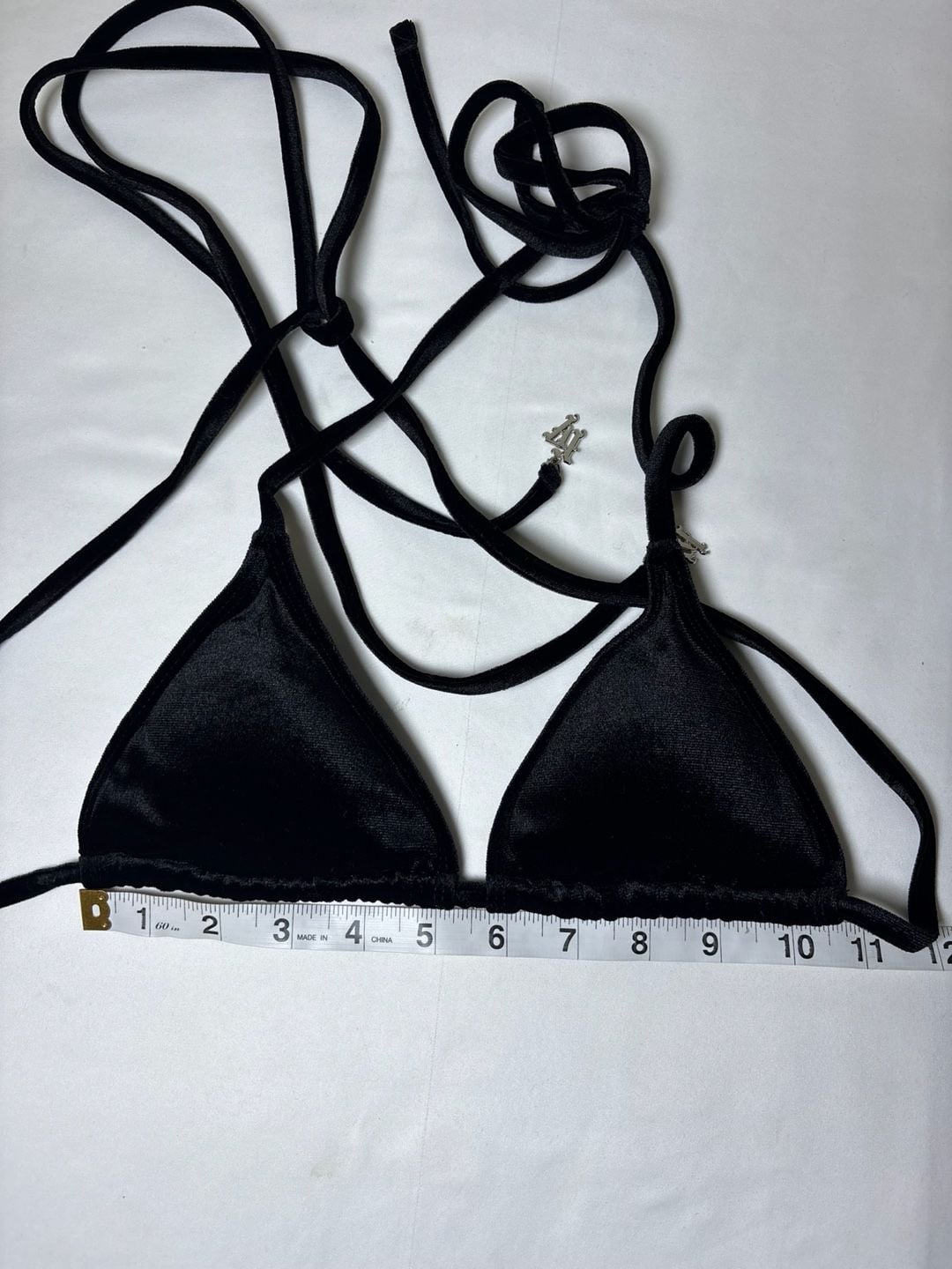 KARMAZ Velvet Bikini Set Black Halter Criss-Cross 11
