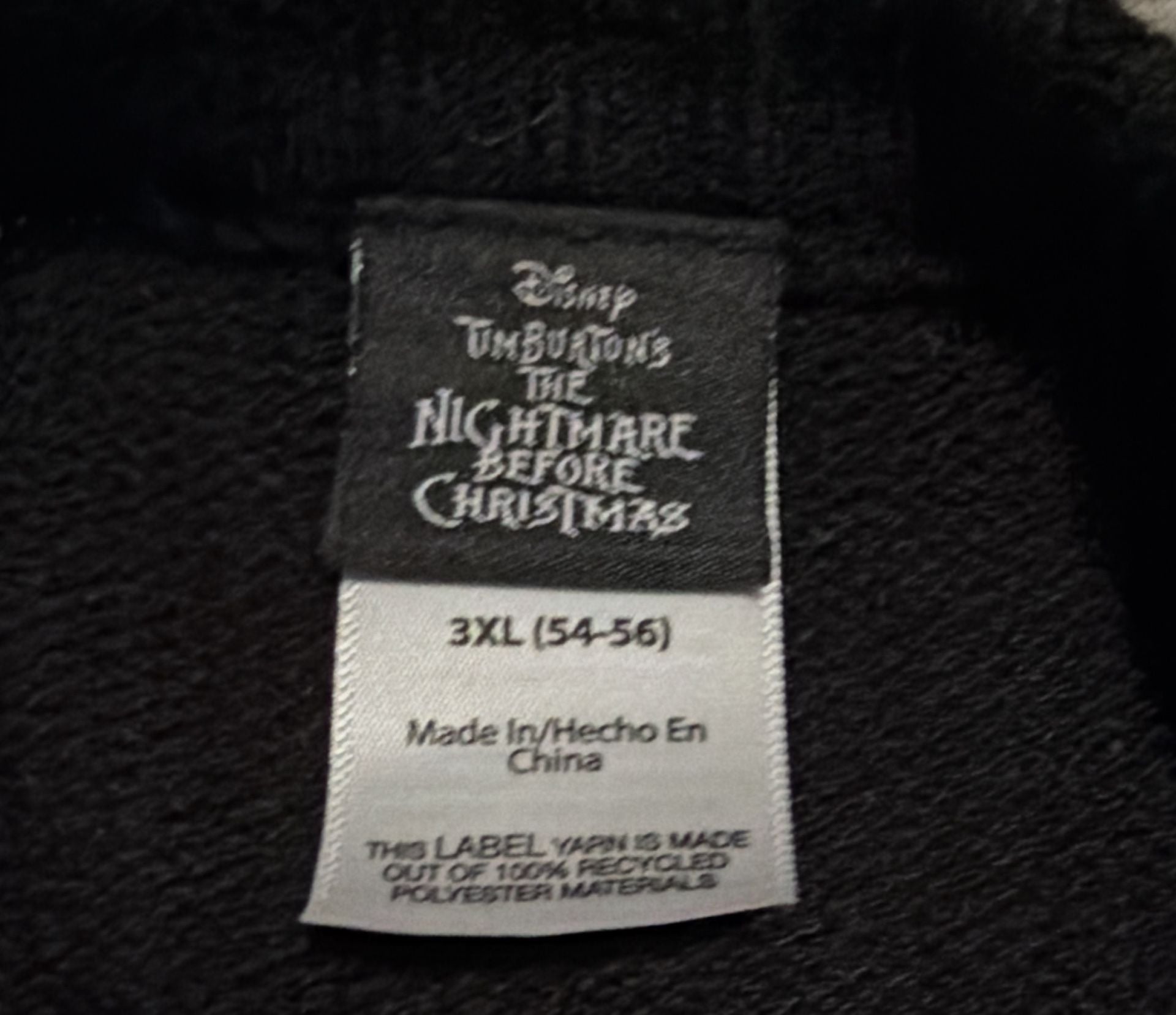 Disney The Nightmare Before Christmas Sweater Size 3XL Black Holiday 3