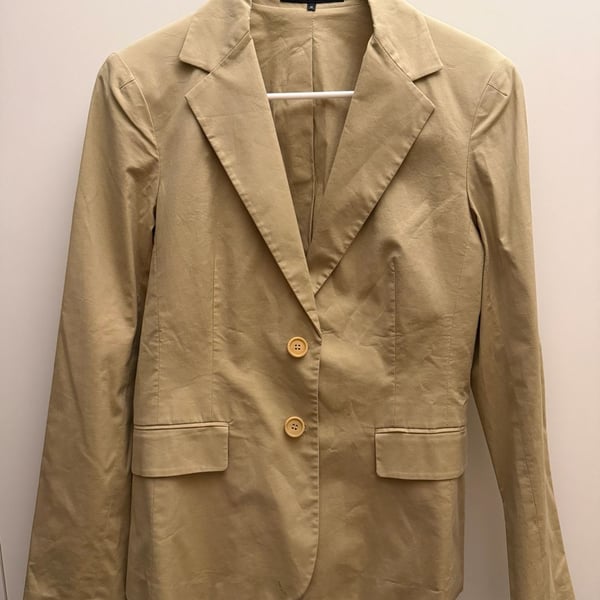 Theory Beige Cotton Blazer