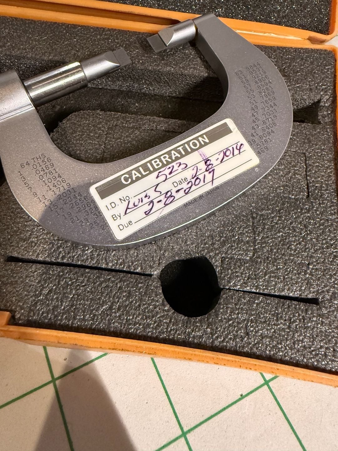 Mitutoyo Blade Micrometer 122-151 Size 0-1" 3