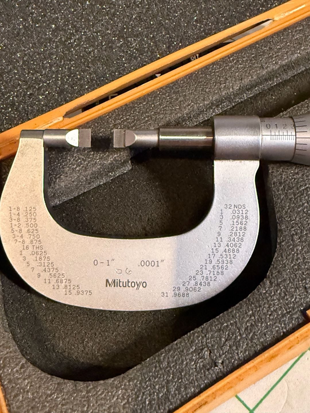 Mitutoyo Blade Micrometer 122-151 Size 0-1" 4