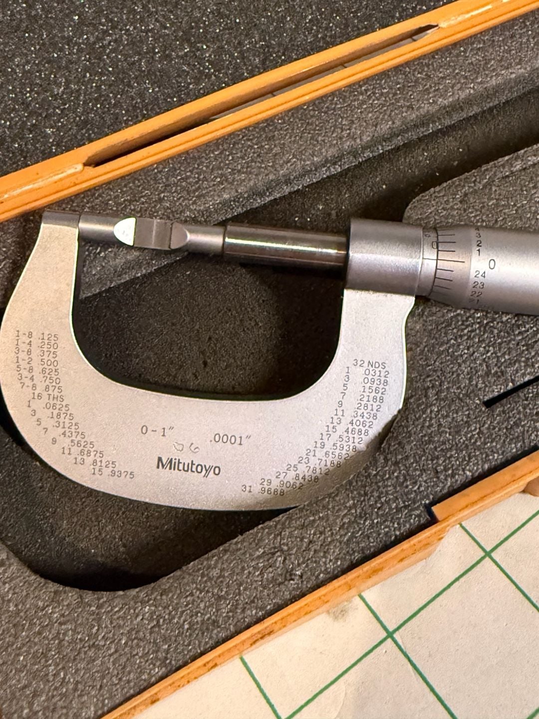 Mitutoyo Blade Micrometer 122-151 Size 0-1" 5