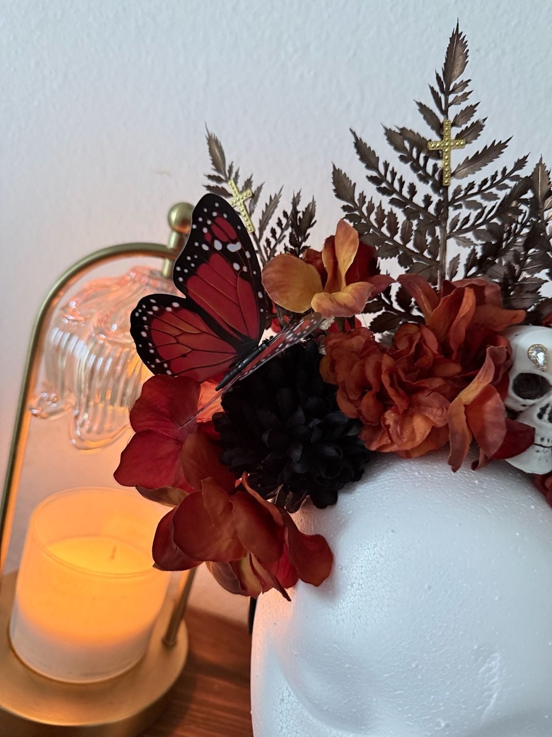 Alma Vintage Boutique Handcrafted Dia De Los Muertos Statement Headpiece 7