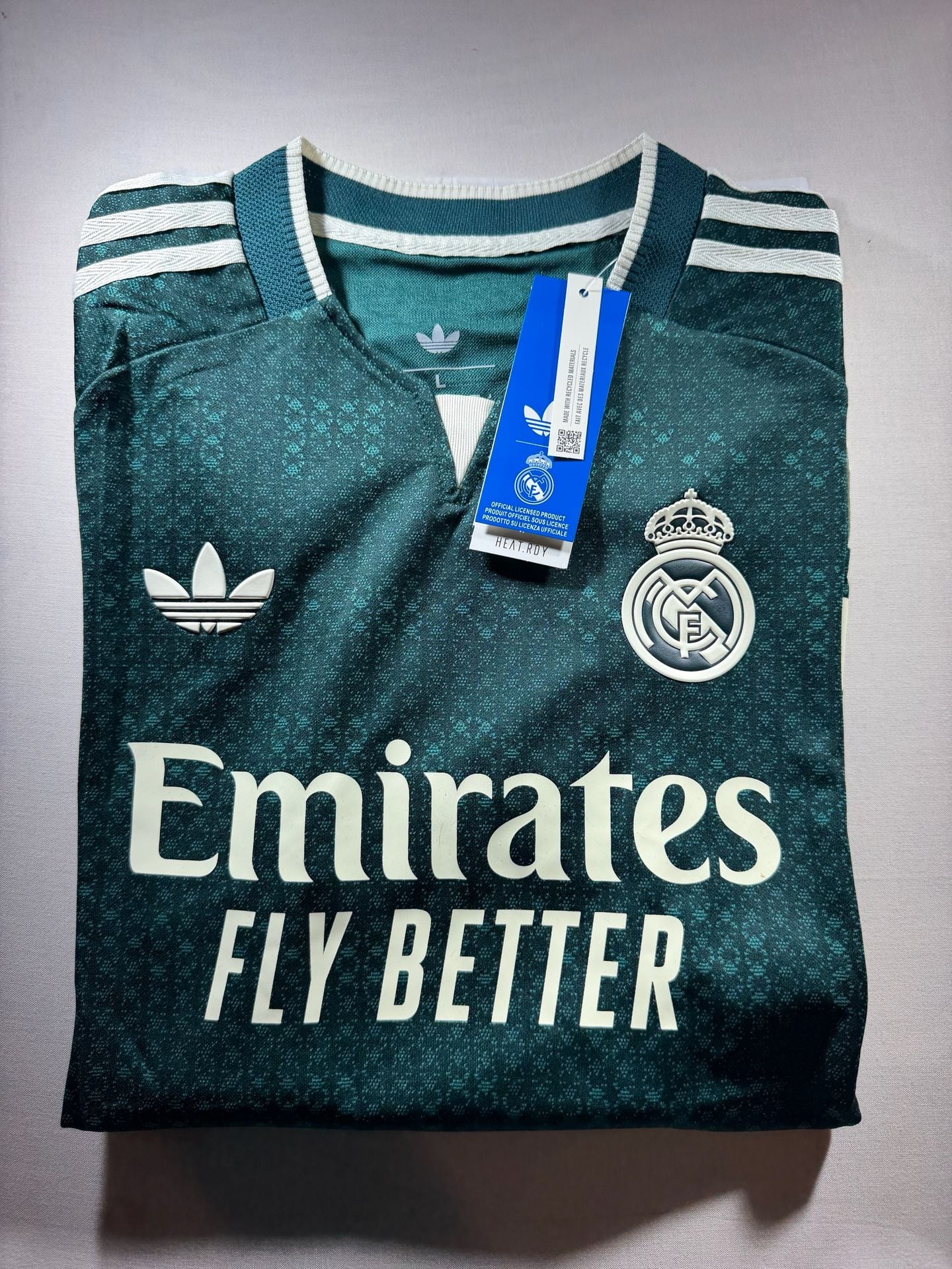 Adidas Real Madrid Long Sleeve Away Jersey Green 15