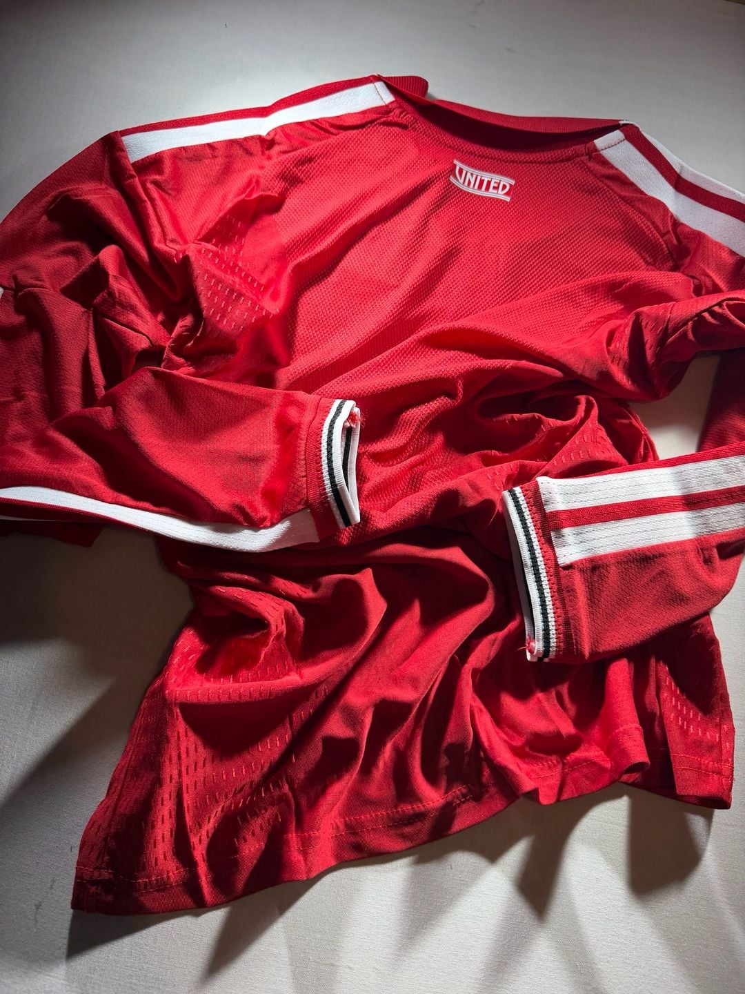 Adidas Manchester United Long Sleeve Home Jersey Size M Red 15