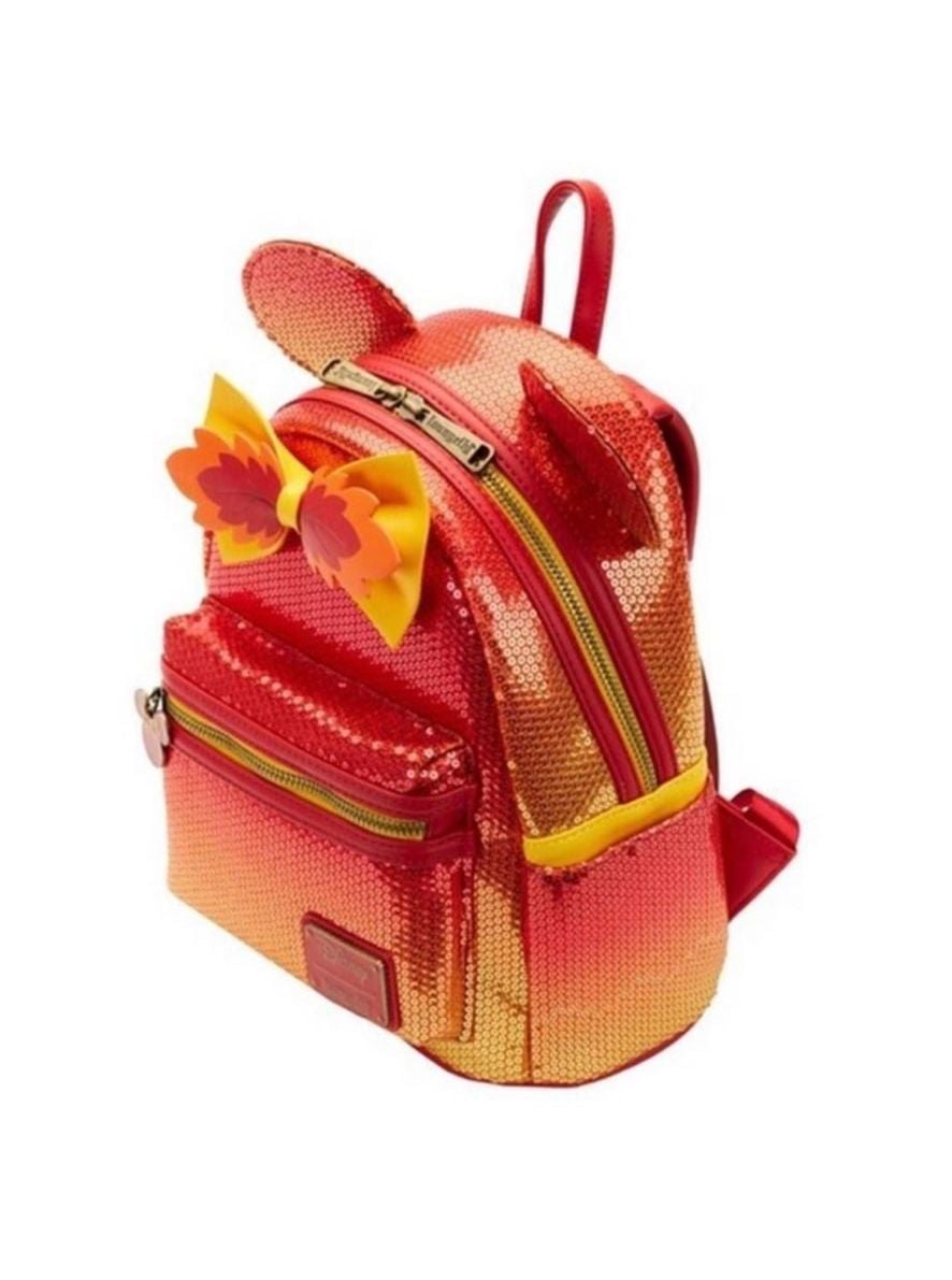 New Loungefly Disney Exclusive Fall Sequin Minnie Mouse Ombre Mini Backpack 3