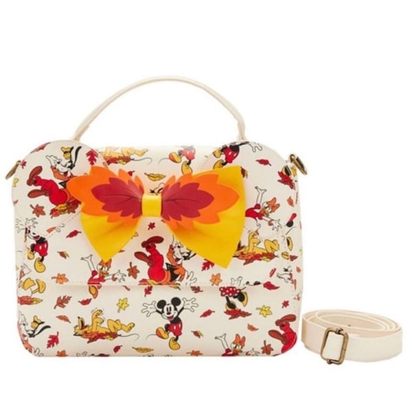 New Loungefly Disney Exclusive Minnie Mouse Fall Crossbody Bag