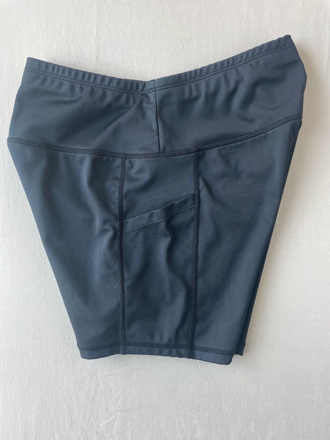 Sports Wear Black High Waist Athletic Shorts with Side Pockets Size L 6