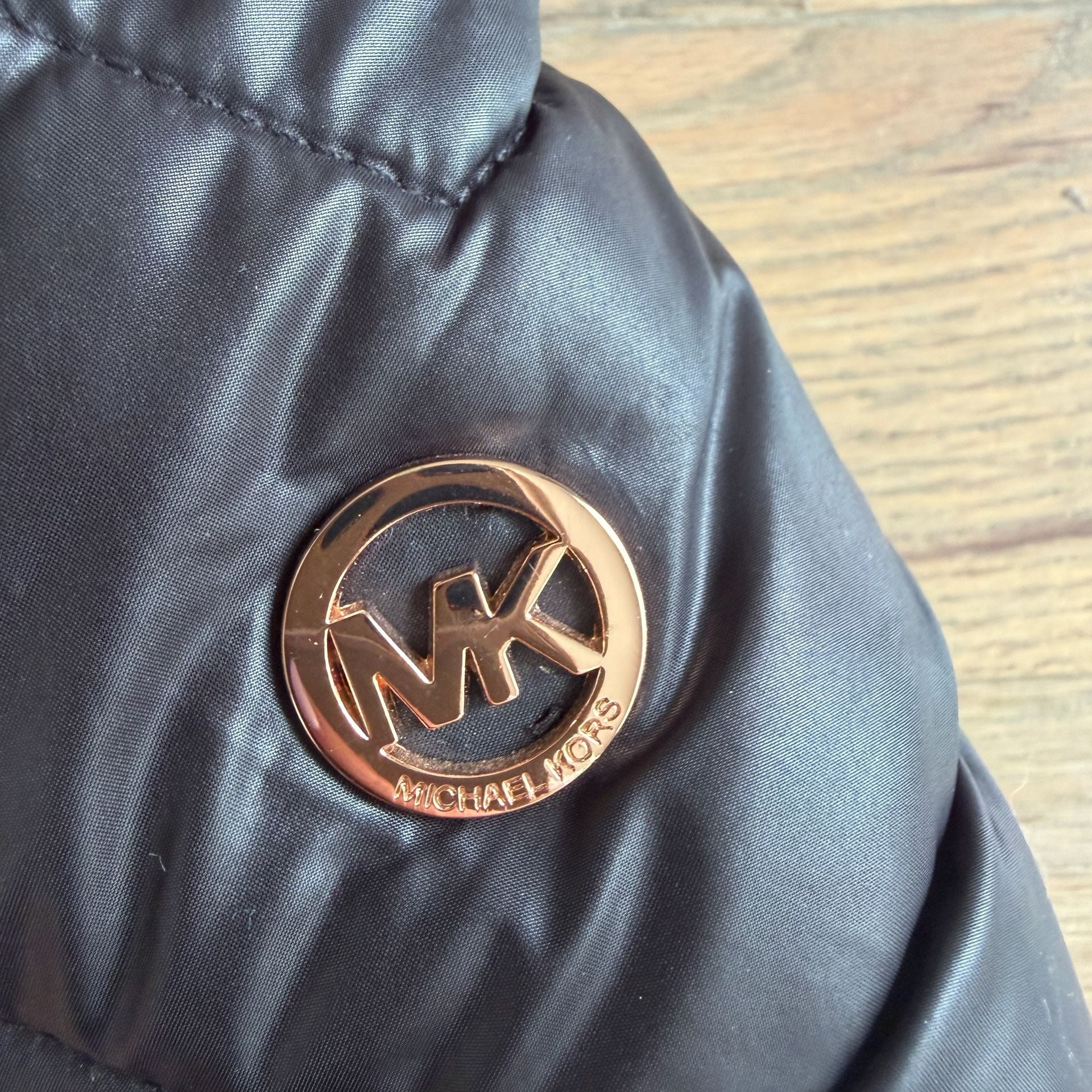 Michael Michael Kors Puffer Jacket Size 2T Black Faux Fur Hood 4