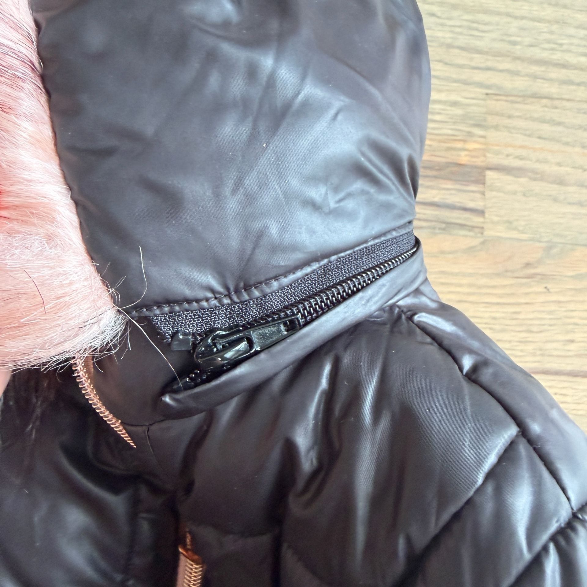 Michael Michael Kors Puffer Jacket Size 2T Black Faux Fur Hood 7