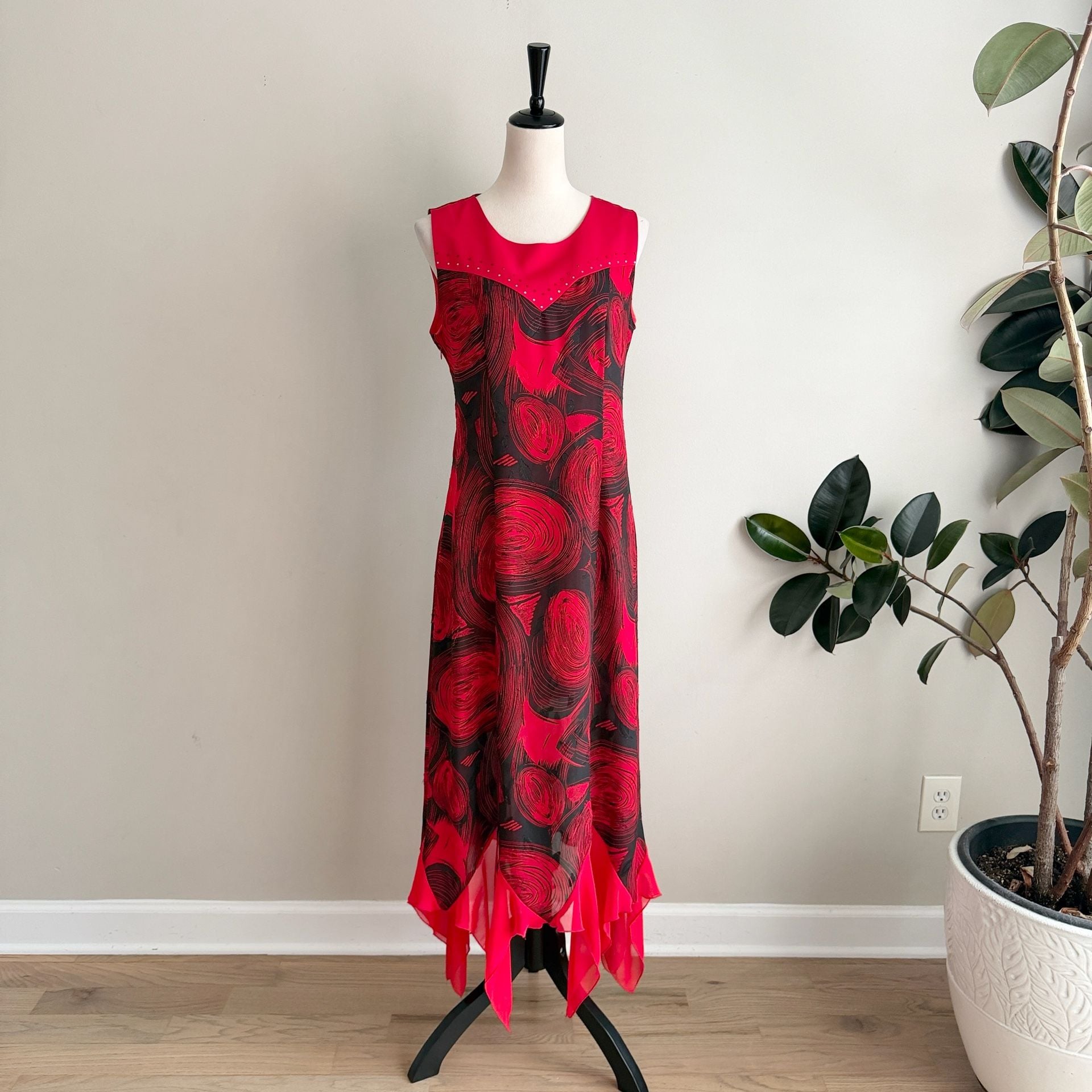 Vintage Red Blazer And Dress 2-Piece Set 6