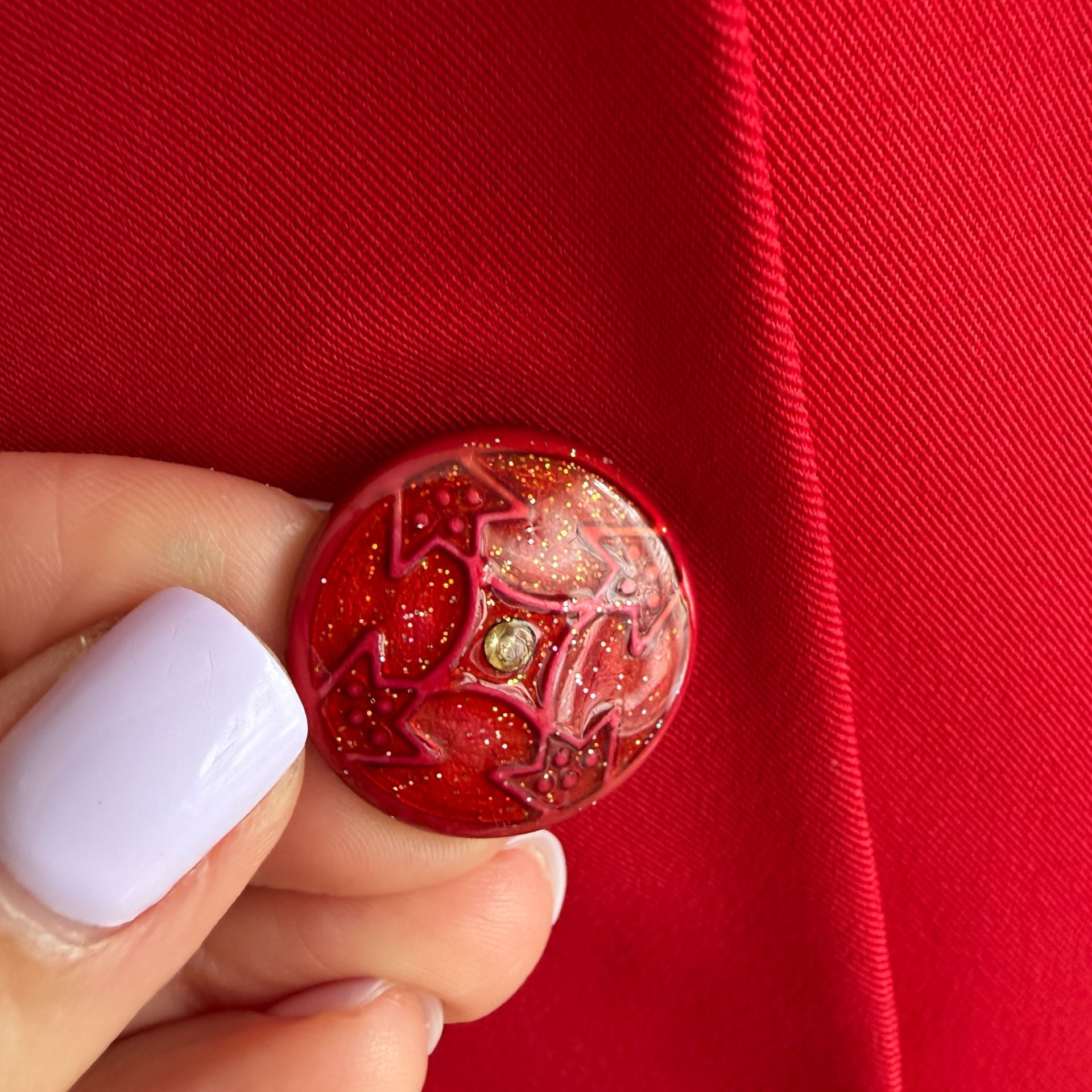 Vintage Red Blazer And Dress 2-Piece Set 8