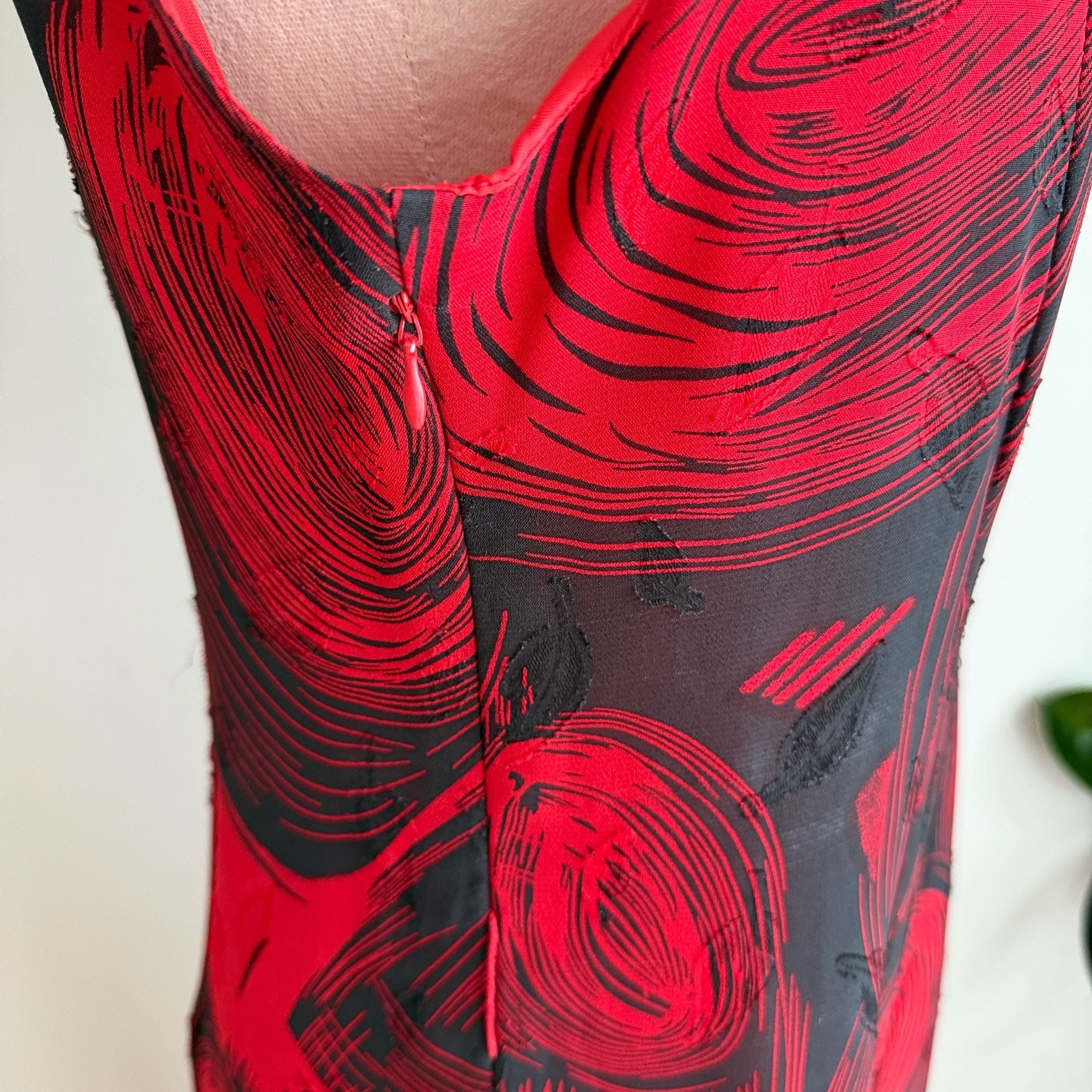 Vintage Red Blazer And Dress 2-Piece Set 10