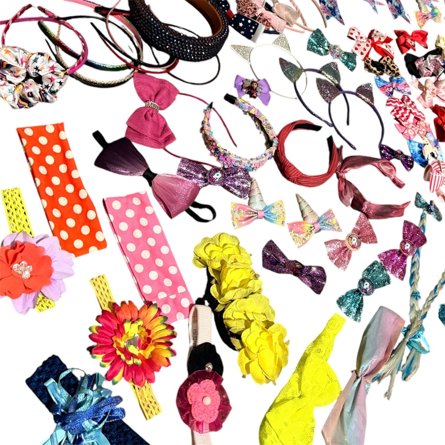 Girls’ Hair Bow & Headband MEGA Bundle – 100+ Pieces 3