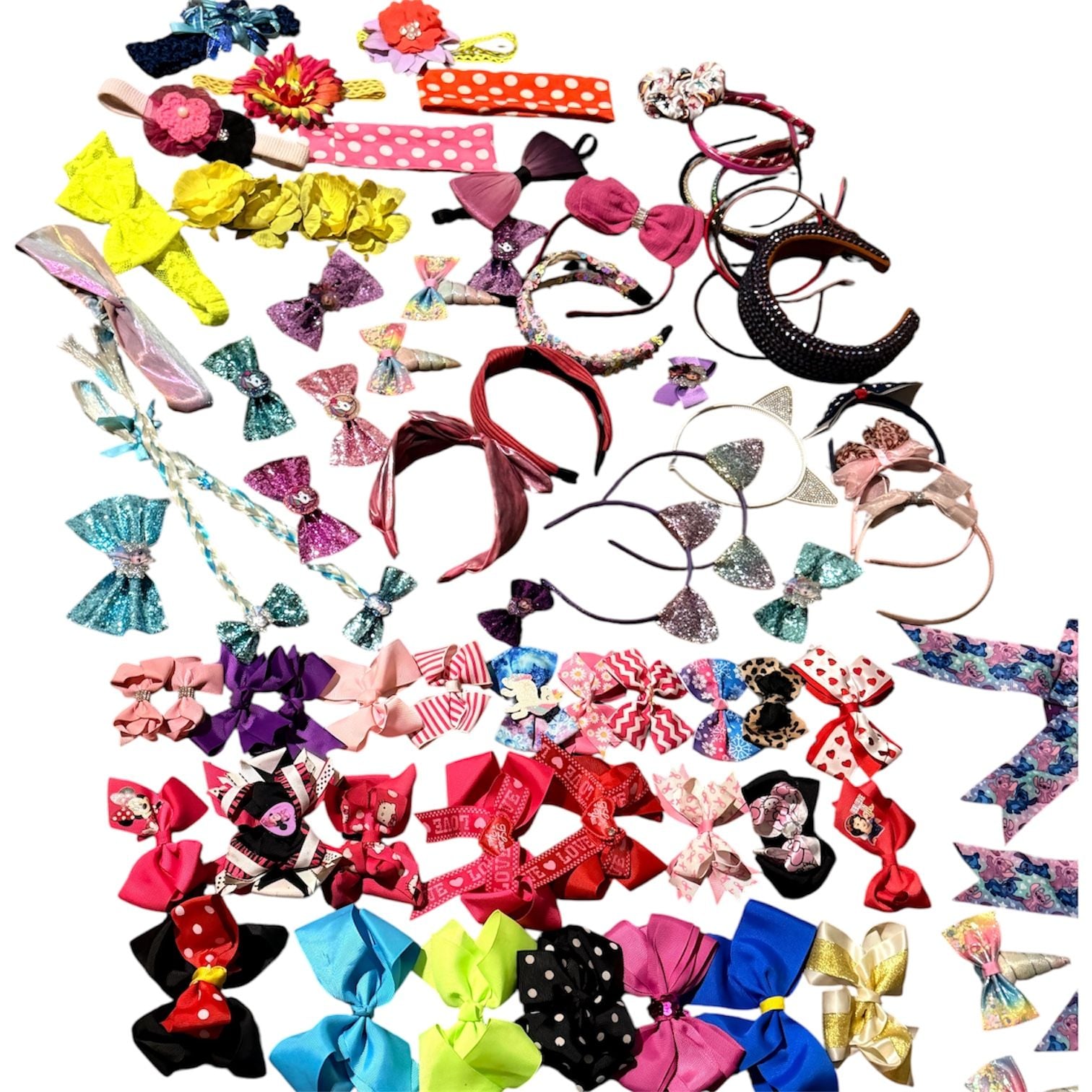 Girls’ Hair Bow & Headband MEGA Bundle – 100+ Pieces 4