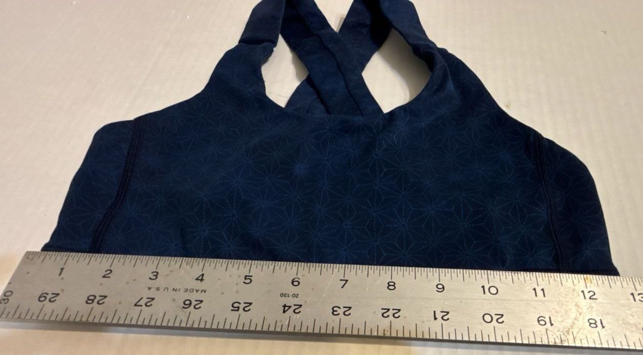 Lululemon Navy Geometric Print Cross-Back Sports Bra 3