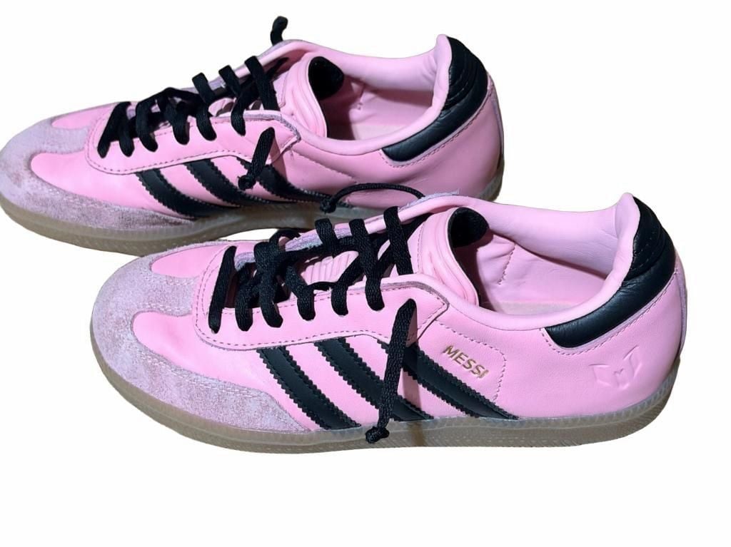 Adidas Samba Lionel Messi Pink Black Gum Sneakers Big Kids Size 4 8