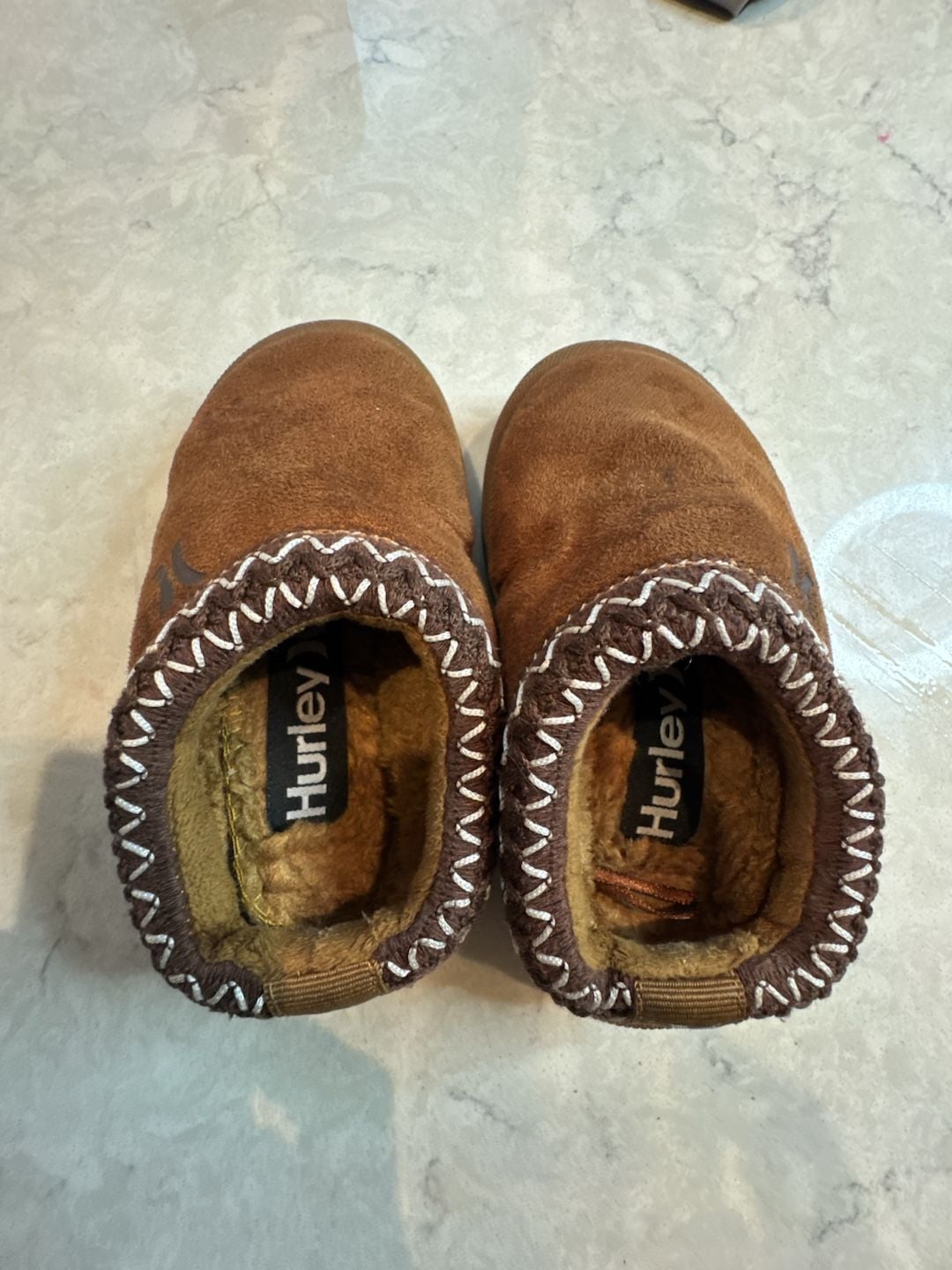 Hurley Kids Modi Slippers Size 7 Brown Indoor Outdoor 4