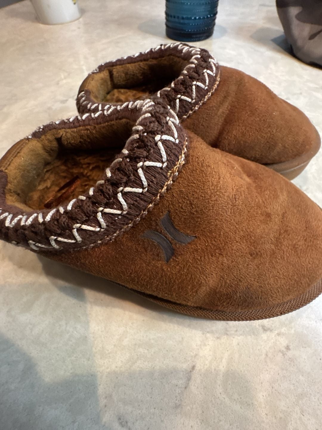 Hurley Kids Modi Slippers Size 7 Brown Indoor Outdoor 6