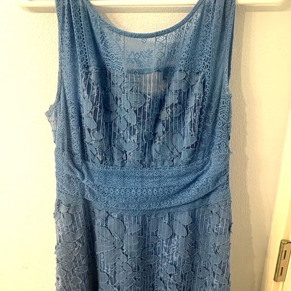 Anthropologie Blue Lace "Liliflora Dress" by Moulinette Soeurs, Si – ,