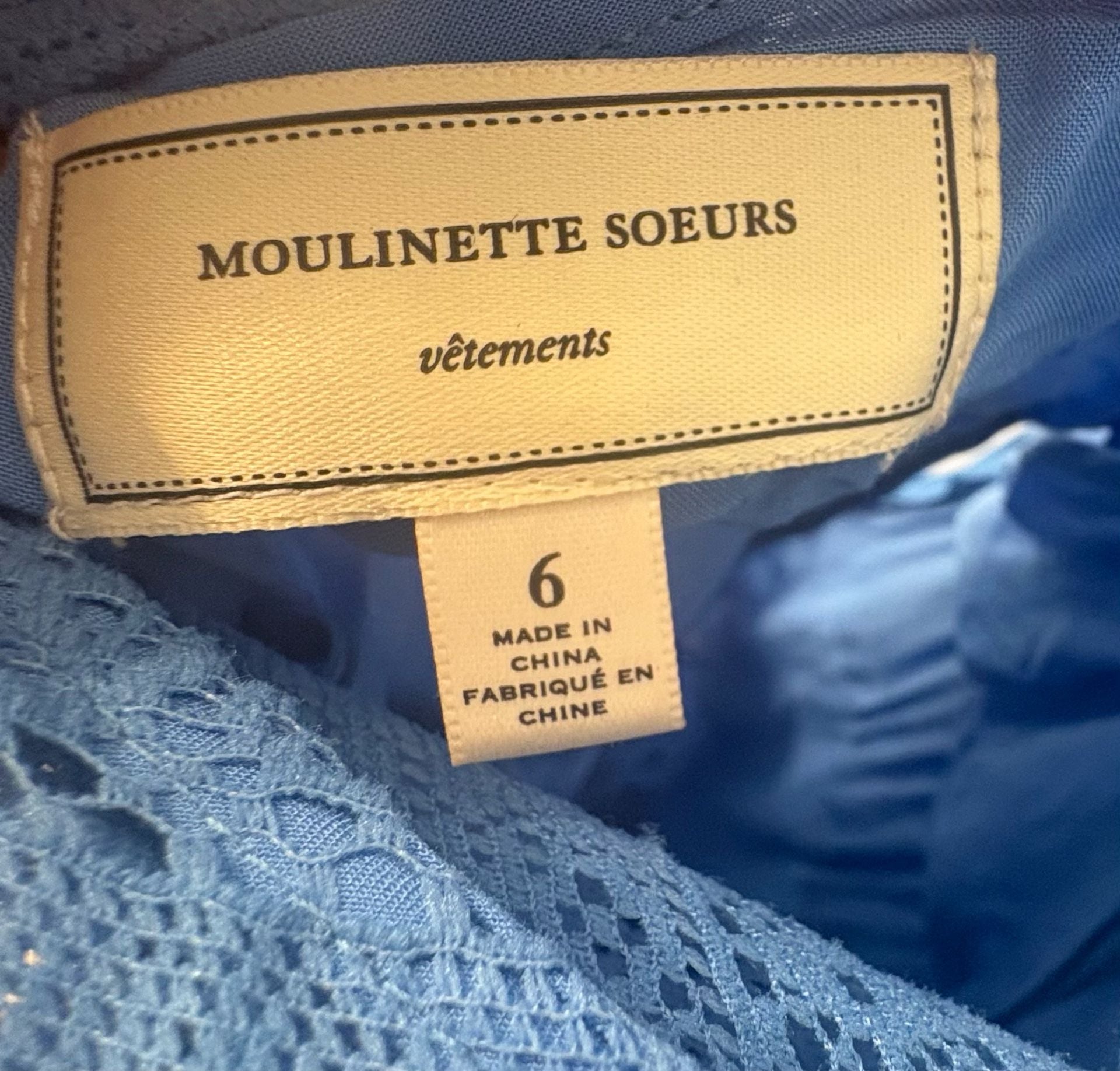 Anthropologie Blue Lace "Liliflora Dress" by Moulinette Soeurs, Si – , 4