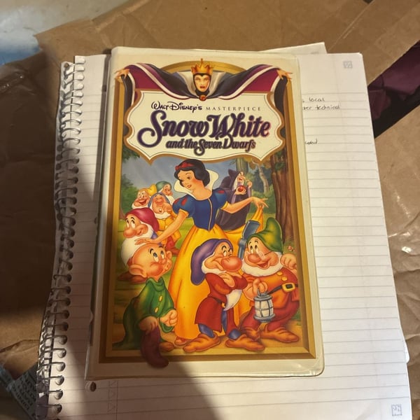 Vintage Walt Disney Masterpiece Collection Snow White and the Seven Dwarfs, Snow White and the Seven Dwarfs Video Cassette Vintage Original - ,
