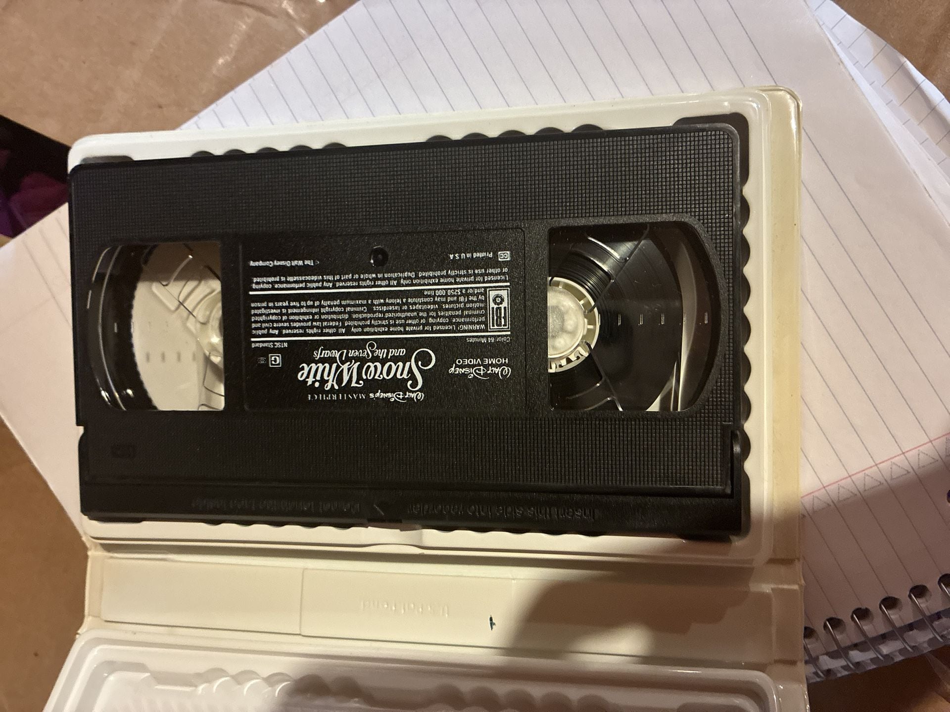 Vintage Walt Disney Masterpiece Collection Snow White and the Seven Dwarfs, Snow White and the Seven Dwarfs Video Cassette Vintage Original - , 2
