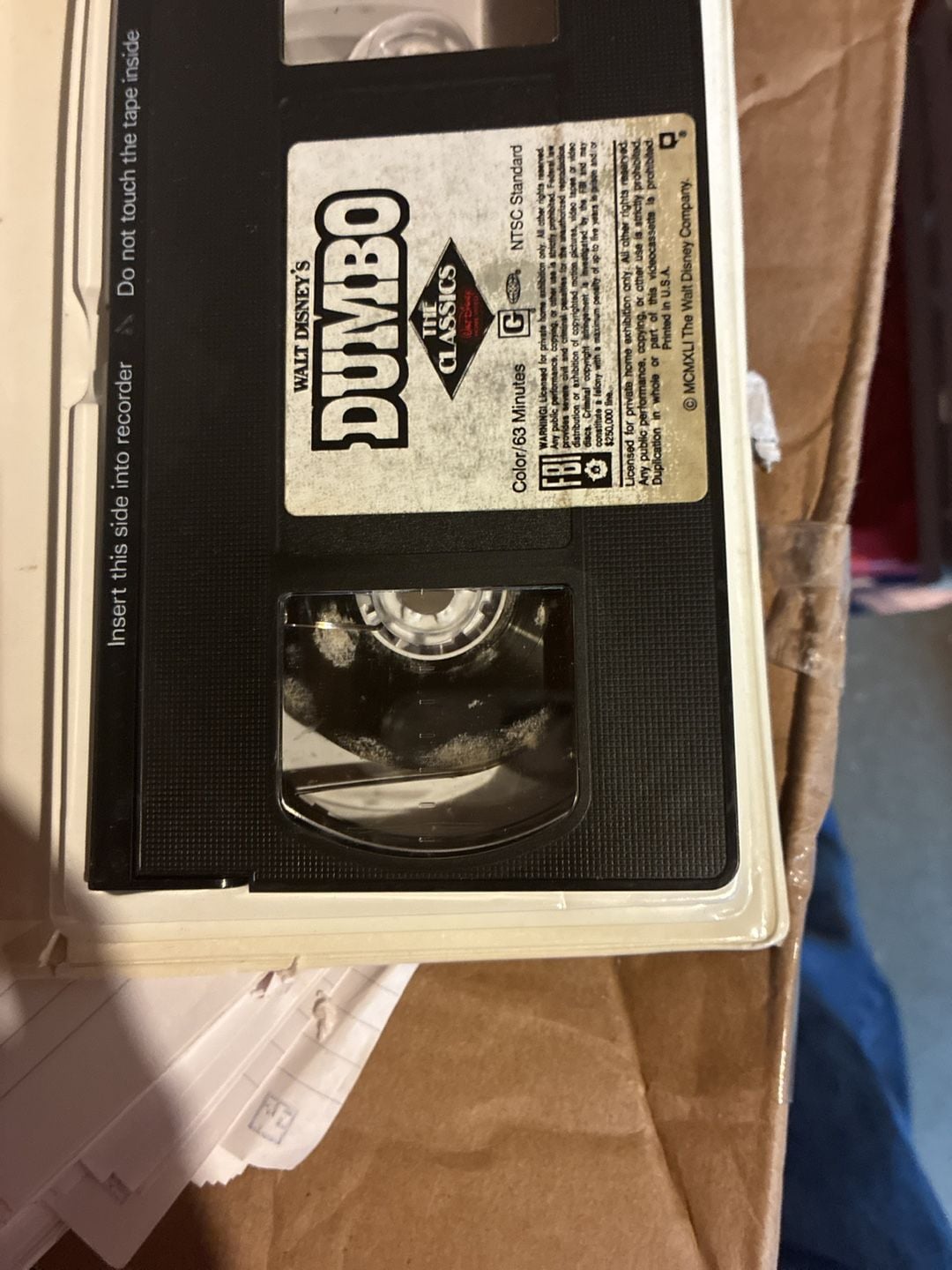 Walt Disney Dumbo Black Diamond Classics VHS Tape Pink Clamshell Case 4